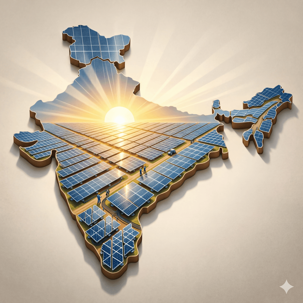 India solar map background